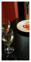 Ravioli and salad made for him and Lizzy at my house in Birmingham.