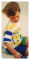 On the beach in Destin, 1989.